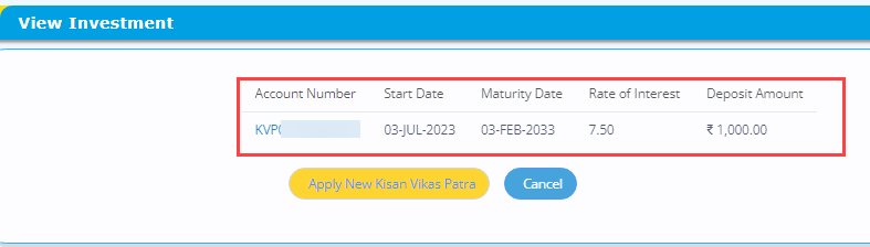 buy kisan vikas patra KVP online in Canara Bank