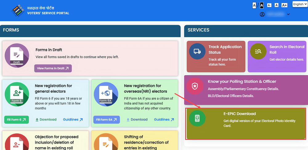 download your Voter ID card online