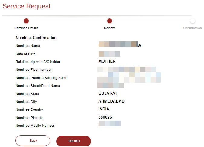 Add Nomination Online ICICI Bank