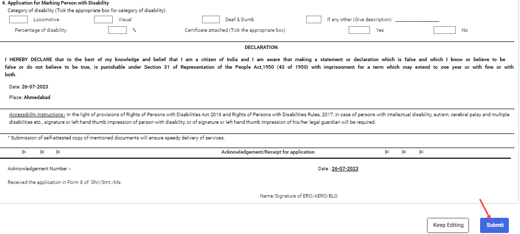 Link register mobile number with Voter ID Card EPIC