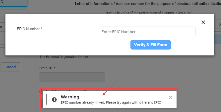 check your Voter ID card and Aadhaar card link status