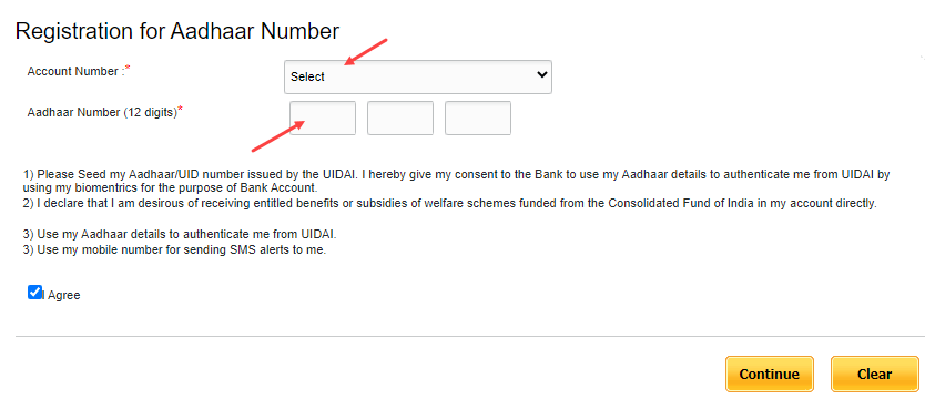 Punjab national bank (PNB) Aadhaar link Status Check