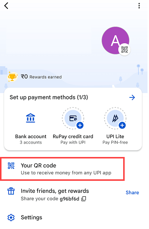 Create Google Pay Personalized QR Code for a specific amount