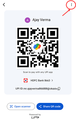 Create Google Pay Personalized QR Code for a specific amount
