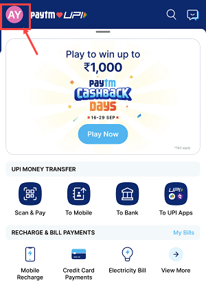 Add Central Bank of India account on Paytm and create upi account