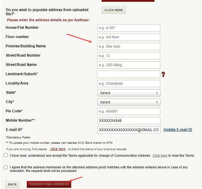 Change Your ICICI Bank Account Address Online