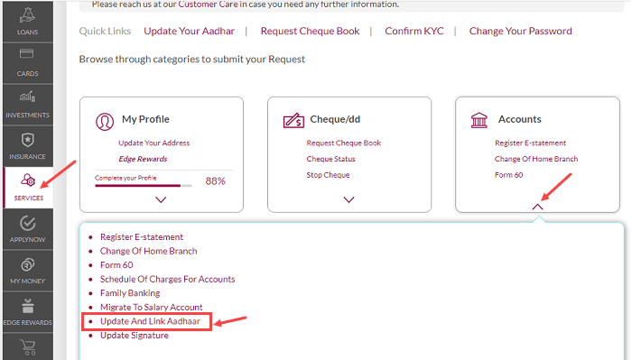 Quick and Easy Way to Link Aadhaar with Axis Bank Account Online