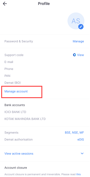 Add New Bank Account in Zerodha