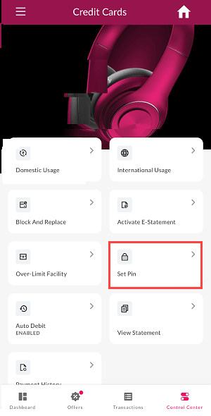 Axis Bank credit card Pin generate Online