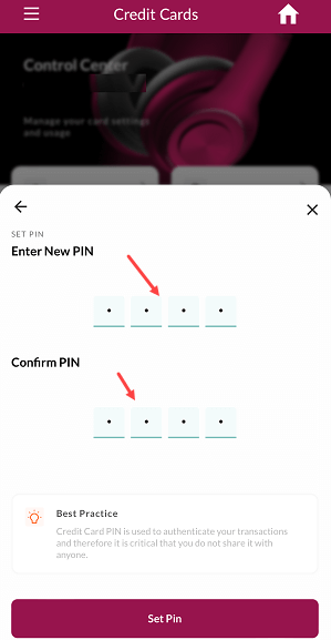 Axis Bank credit card Pin generate Online