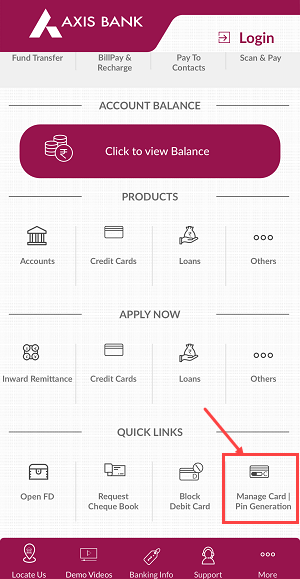 Check Axis Debit Card Details Online and View your Debit Card Number, CVV and Expiry Date Online