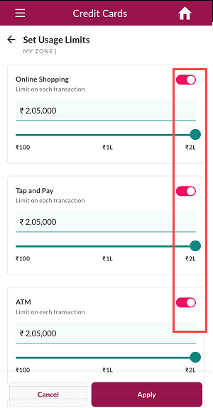 Axis Bank Credit Card Block/Unblock