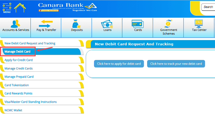 Canara Bank ATM PIN Generate