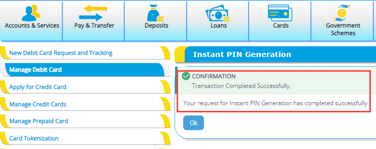 Canara Bank ATM PIN Generate