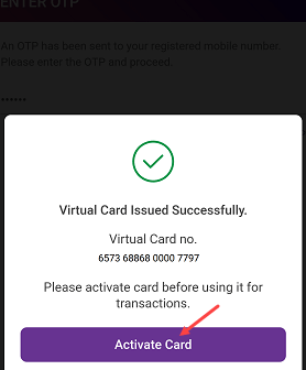 SBI Virtual Debit Card