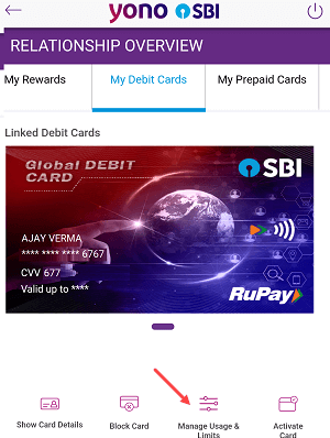 SBI Virtual Debit Card