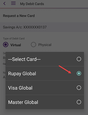 SBI Virtual Debit Card