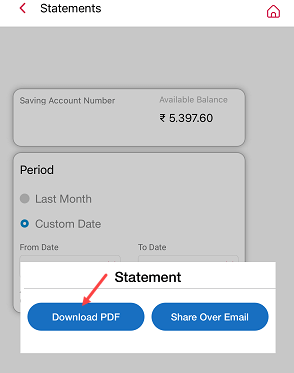 Central Bank of India six months statement