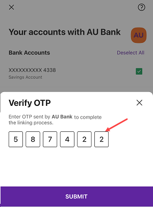Check Au Bank statement PhonePe Aggregator