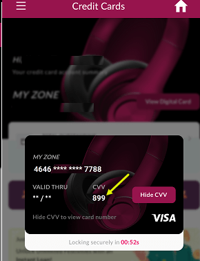 View your Axis Credit Card Number, CVV and Expiry on Mobile