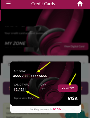 View your Axis Credit Card Number, CVV and Expiry on Mobile