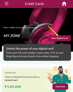 View your Axis Credit Card Number, CVV and Expiry on Mobile