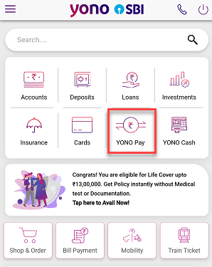 SBI yono pay