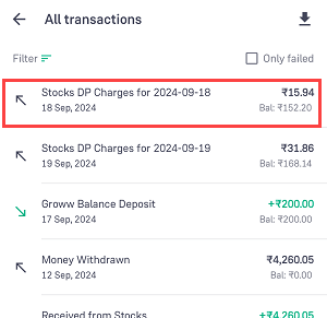 Groww Charges for Share Transfer