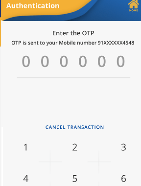 IndSMART Mobile enter OTP