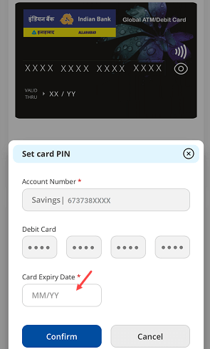 IndSMART Mobile Set reset ATM PIN