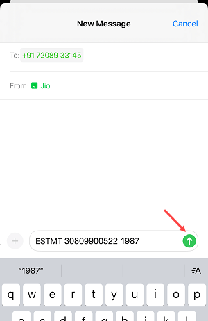Download SBI 6 Months Statement by SMS