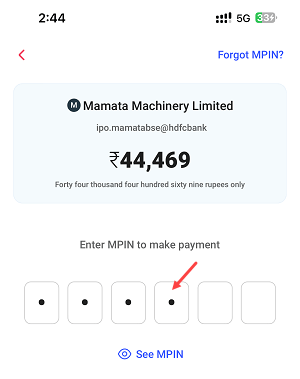 Approving IPO Mandate from Kotak Lite Mobile Banking