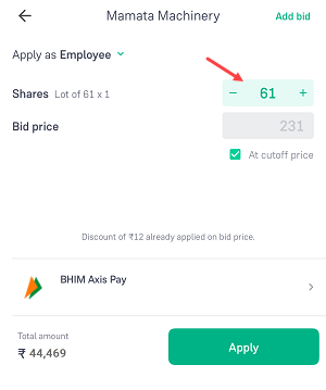 Approving IPO Mandate from Kotak Lite Mobile Banking