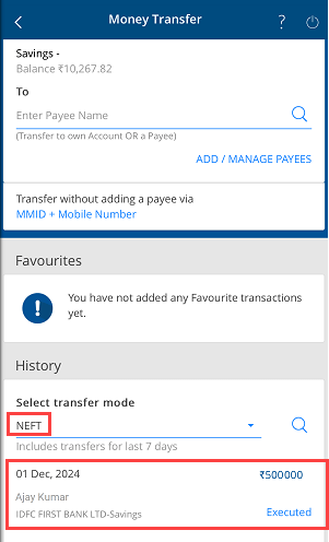 Pro Tip: Save or download the NEFT receipt and share it with the recipient for confirmation.